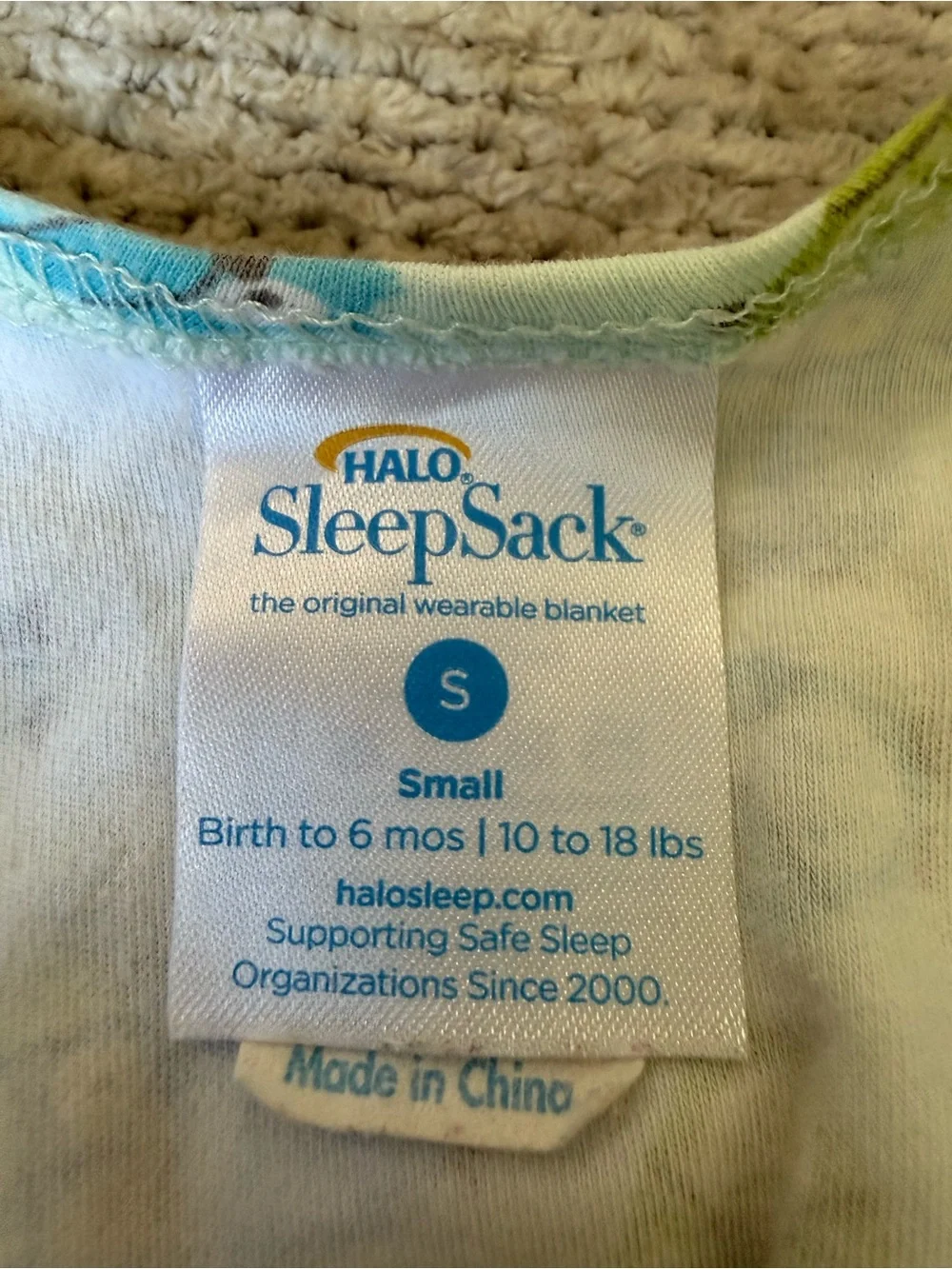 HALO SleepSack Wearable Blanket Owl Print Small 0–6 Months Sleep Bag